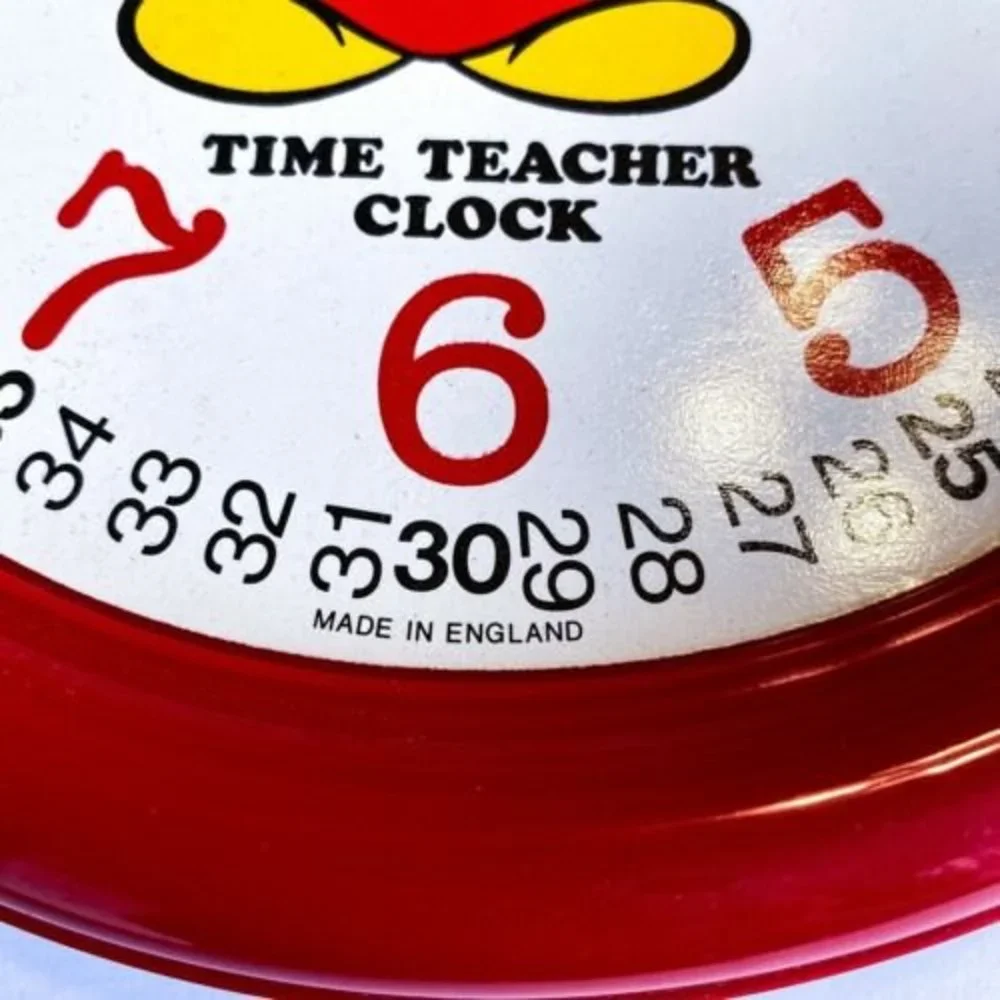 Walt Disney Lorus Quartz Mickey Mouse Time Teacher Clock Made In England Rare